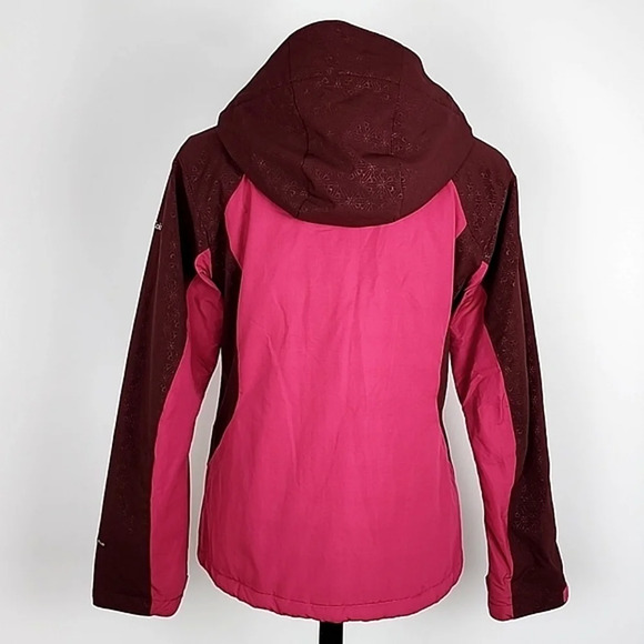 COLUMBIA Women's Omni-Shield Hooded Winter Zip Up Pink Brown Jacket Size Medium - Picture 2 of 16